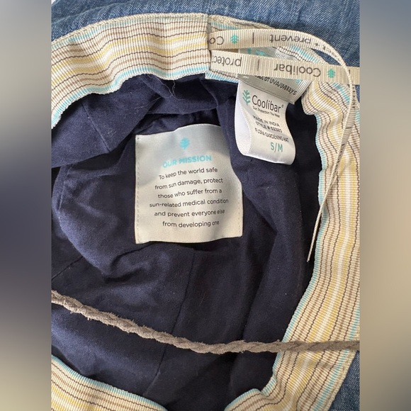 Coolibar upf 50 flora gardening hat chambray size small - Picture 5 of 9